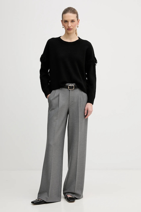 United Colors of Benetton sweter z dodatkiem wełny 191VD10EZ czarny AW25