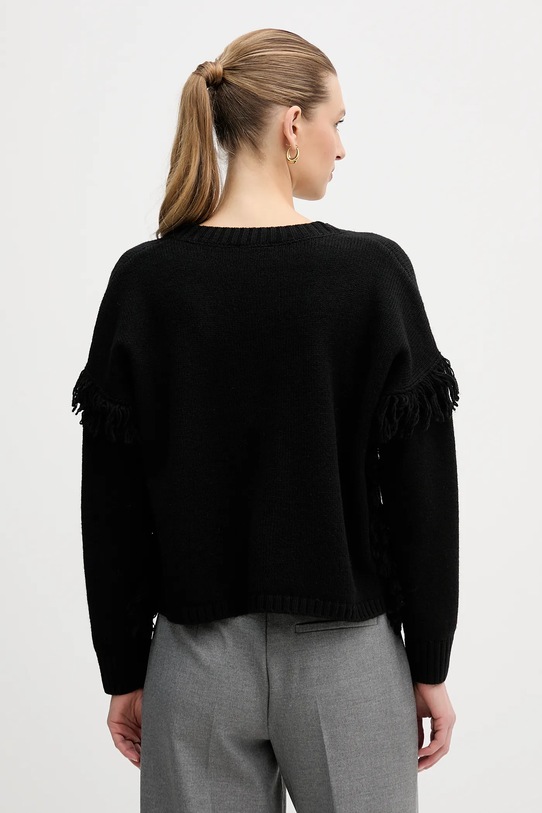 Odzież United Colors of Benetton sweter z dodatkiem wełny 191VD10EZ czarny