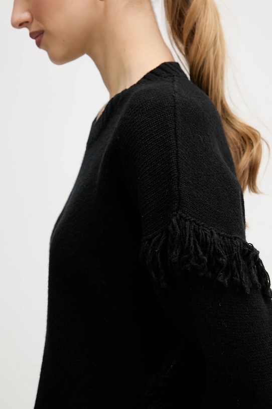 United Colors of Benetton sweter z dodatkiem wełny 191VD10EZ czarny