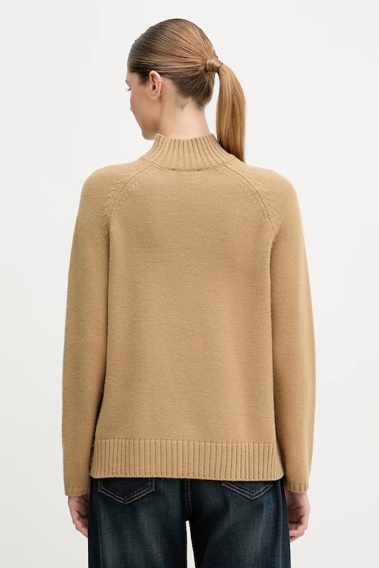 Odzież United Colors of Benetton sweter z dodatkiem wełny 191VD204A beżowy