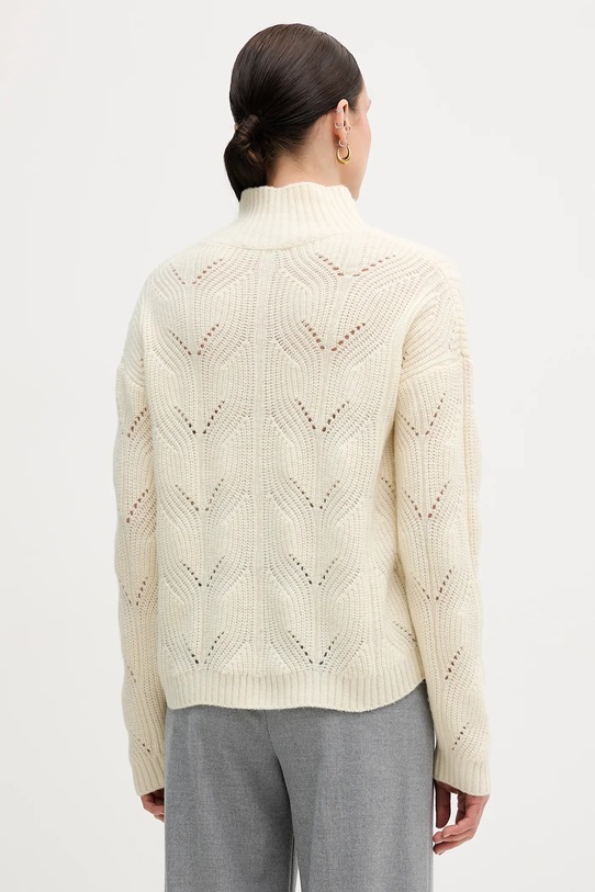 Odzież United Colors of Benetton sweter z dodatkiem wełny 1FDFD10F2 beżowy