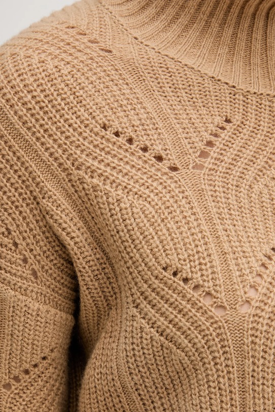 United Colors of Benetton sweter z dodatkiem wełny 1FDFD10F2 beżowy