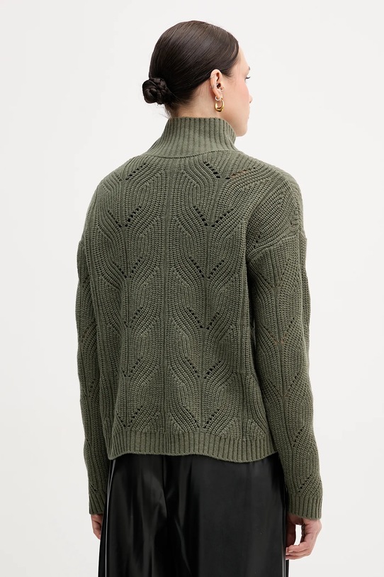 Odzież United Colors of Benetton sweter z dodatkiem wełny 1FDFD10F2 zielony