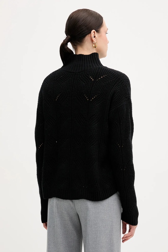 Odzież United Colors of Benetton sweter z dodatkiem wełny 1FDFD10F2 czarny