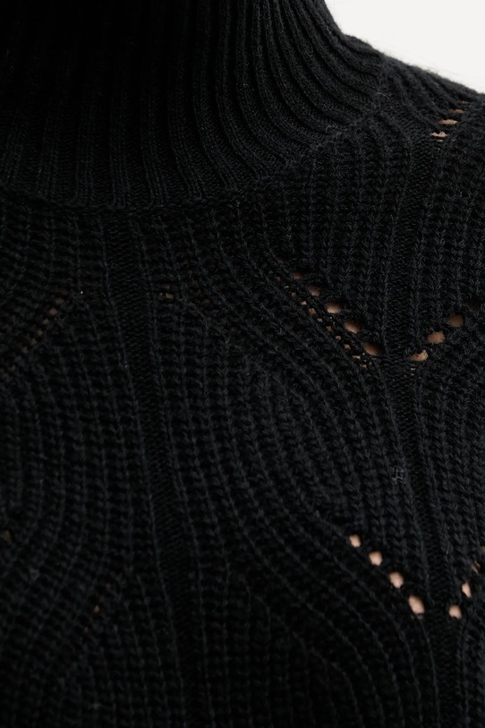 United Colors of Benetton sweter z dodatkiem wełny 1FDFD10F2 czarny