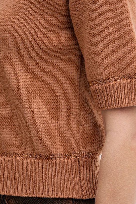 United Colors of Benetton sweter z dodatkiem wełny 1KRBD2047 brązowy