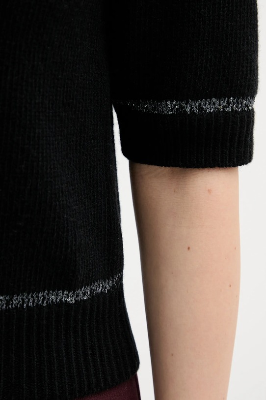 United Colors of Benetton sweter z dodatkiem wełny 1KRBD2047 czarny