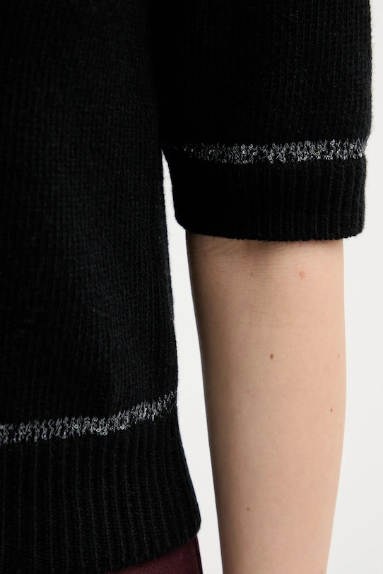 United Colors of Benetton sweter z dodatkiem wełny 1KRBD2047 czarny