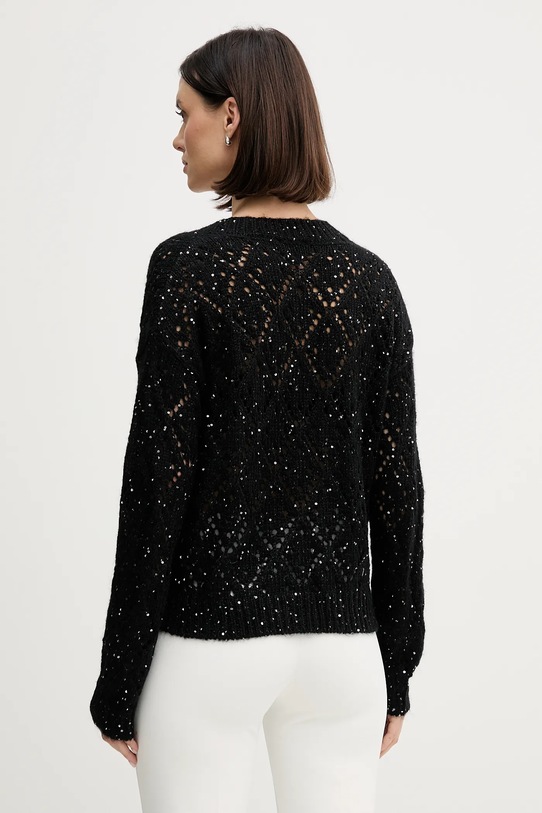 Odzież United Colors of Benetton sweter z domieszką wełny 1LPRD403G czarny