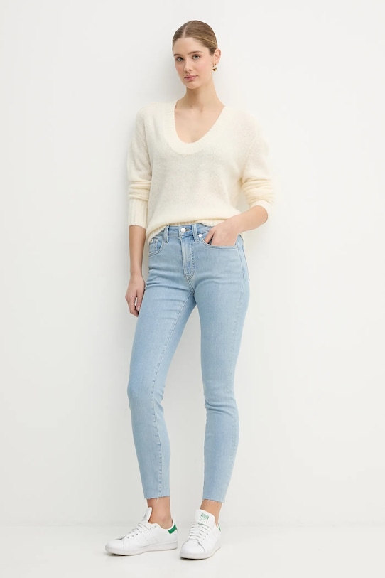 United Colors of Benetton sweter z dodatkiem moheru 1VAAD10EX beżowy AW25