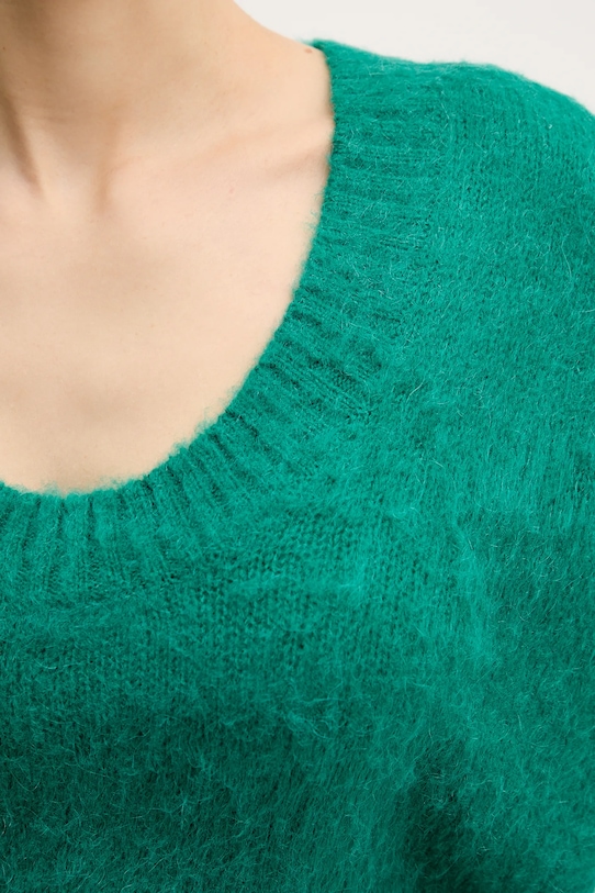 United Colors of Benetton sweter z dodatkiem moheru 1VAAD10EX zielony