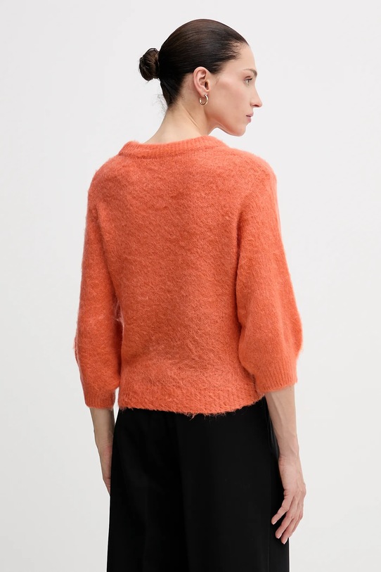 Odzież United Colors of Benetton sweter z dodatkiem moheru 1VAAD10F4 pomarańczowy