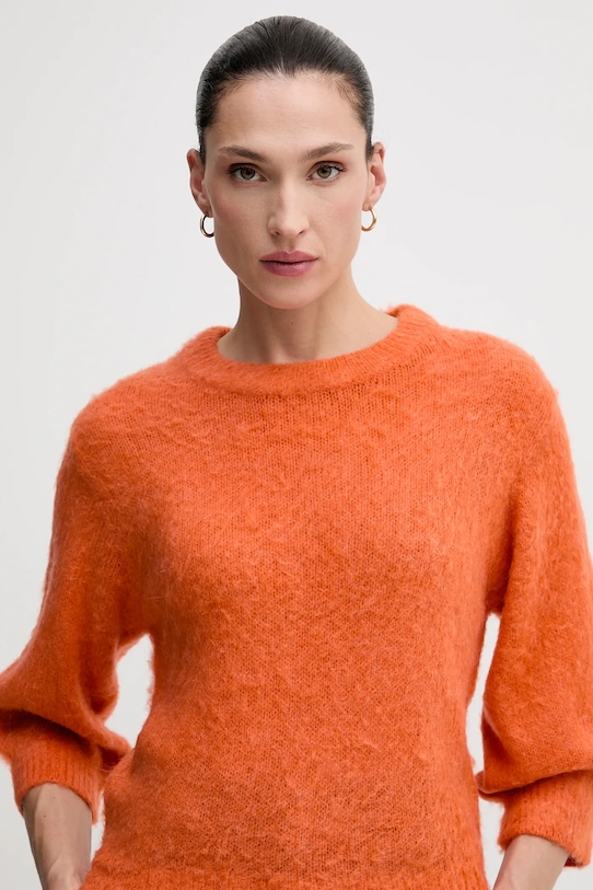 United Colors of Benetton pulover din amestec de mohair portocaliu 1VAAD10F4