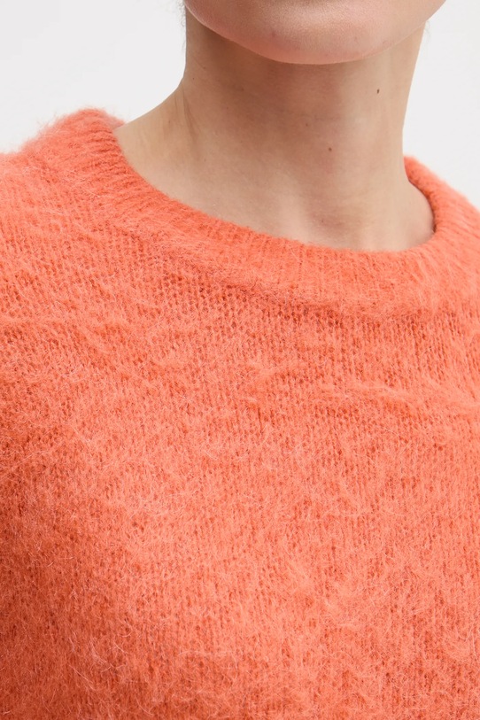 United Colors of Benetton sweter z dodatkiem moheru 1VAAD10F4 pomarańczowy