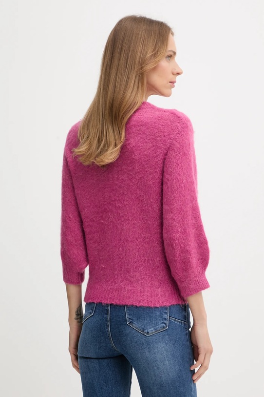 Odzież United Colors of Benetton sweter z dodatkiem moheru 1VAAD10F4 różowy