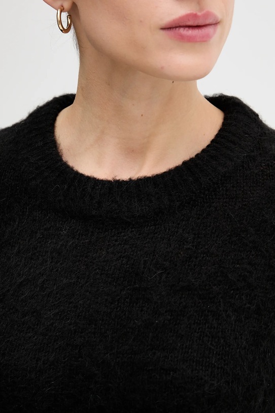 United Colors of Benetton sweter z dodatkiem moheru 1VAAD10F4 czarny