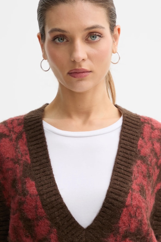 United Colors of Benetton kamizelka z domieszką moheru brązowy 1VAAE403E