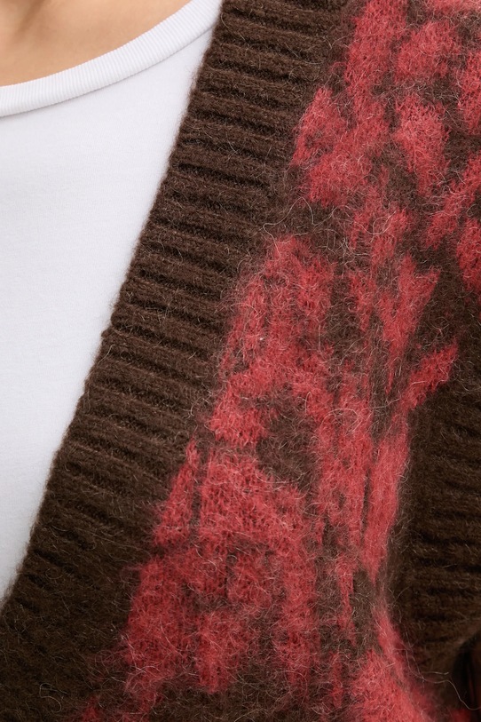 United Colors of Benetton kamizelka z domieszką moheru 1VAAE403E brązowy