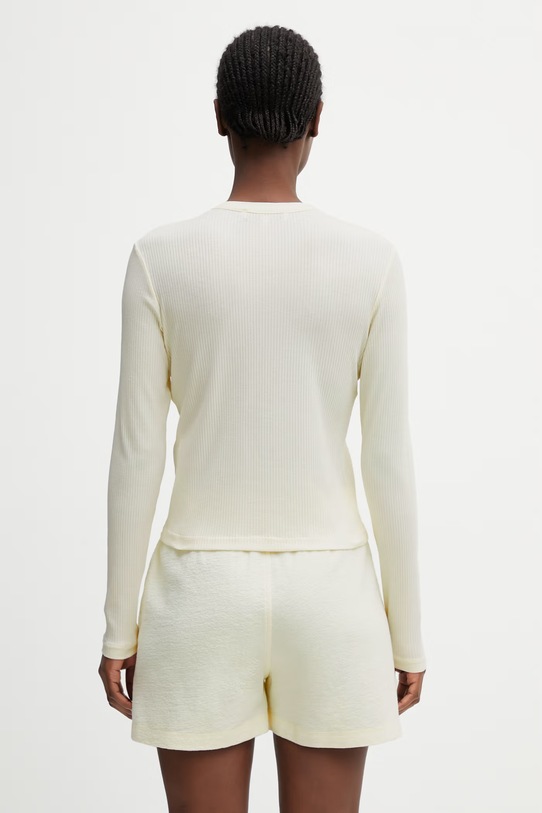 Clothing Maison Kitsuné cardigan Ribbed Baby Fox PW00512KJ0134 beige