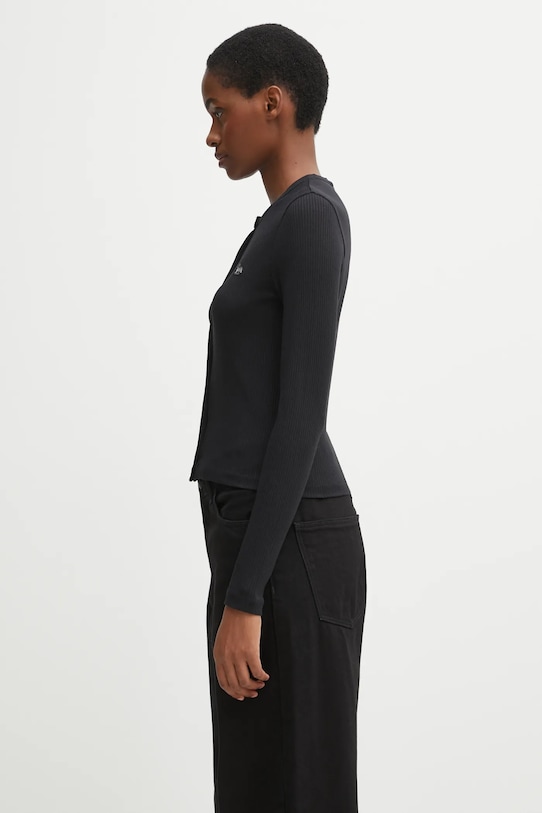 Жилетка Maison Kitsuné Ribbed Baby Fox PW00512KJ0134 черен AW25