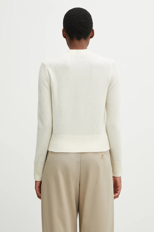 Дрехи Вълнена жилетка Maison Kitsuné Baby Fox Lambswool Fitted PW00506KT1006 бежов