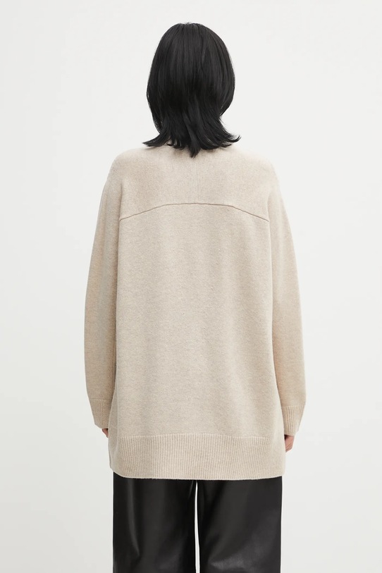 Odzież Maison Kitsuné kardigan wełniany Merino Wool Long PW00509KT1171 beżowy