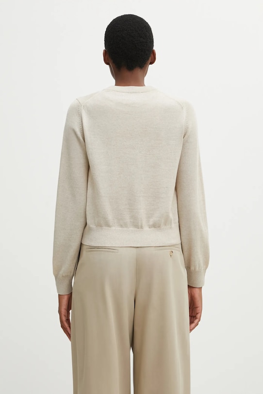 Дрехи Вълнена жилетка Maison Kitsuné Baby Fox Merino Regular PW00502KT1181 бежов