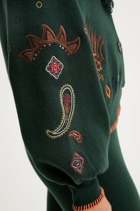 Never Fully Dressed kardigan NFDKN724 zielony