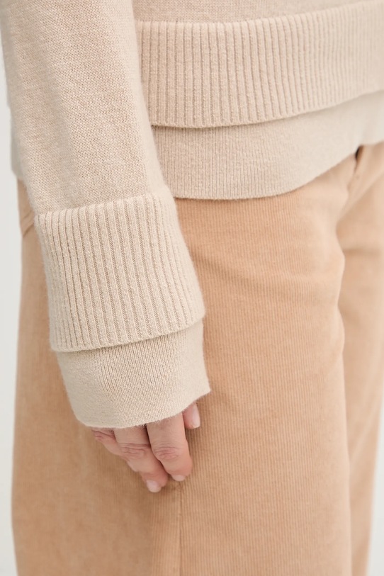 Sisley pulover din amestec de lână 122WL202B bej