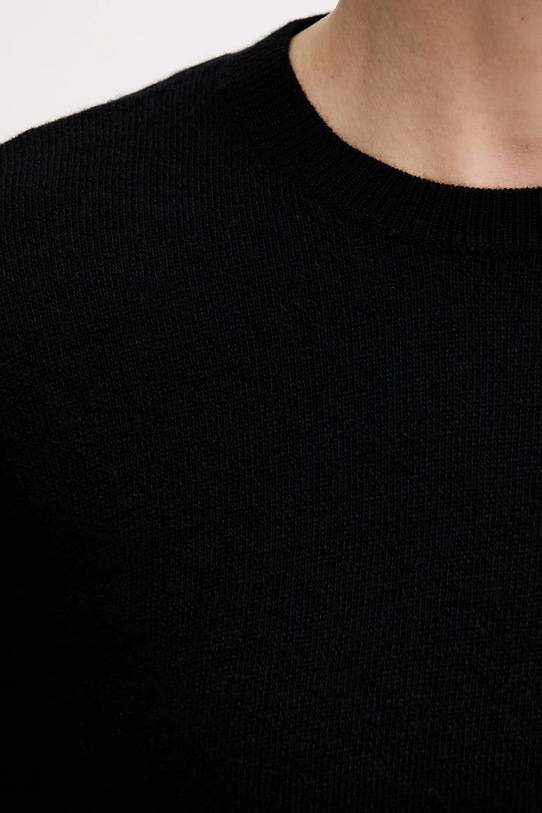 Sisley sweter z dodatkiem wełny 18AYM103K czarny