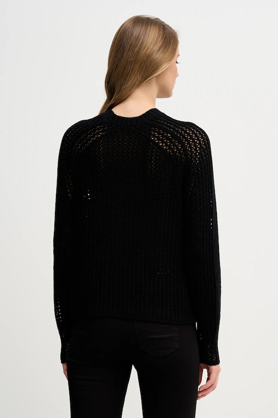 Odzież Sisley sweter z dodatkiem wełny 1WBZL106W czarny