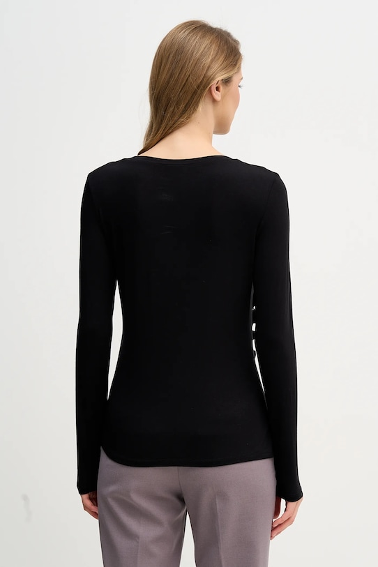 Odzież Sisley longsleeve 3JPXL108C czarny