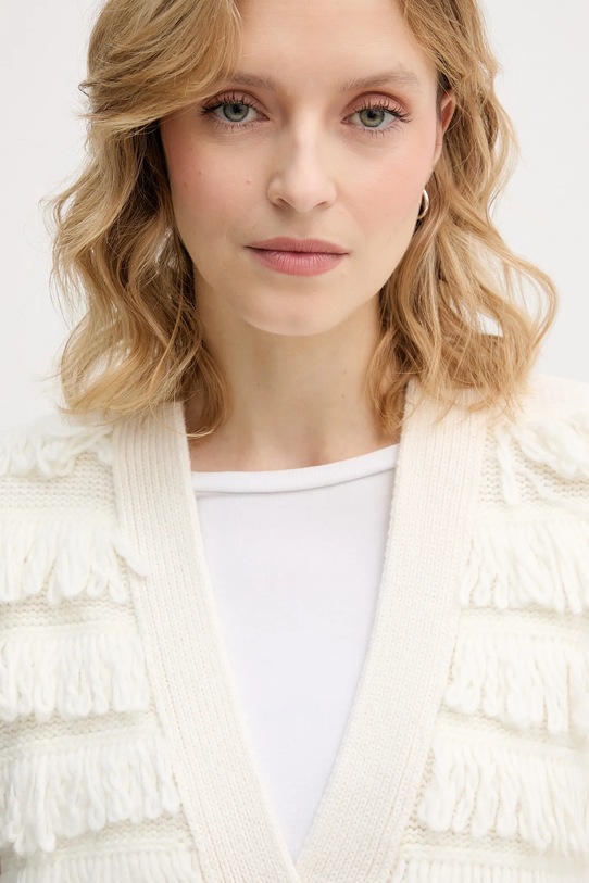 Sisley kamizelka z dodatkiem wełny beżowy 18DLL602X