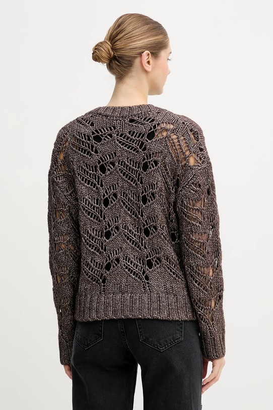 Odzież Sisley sweter z dodatkiem wełny 1H5BL401E brązowy