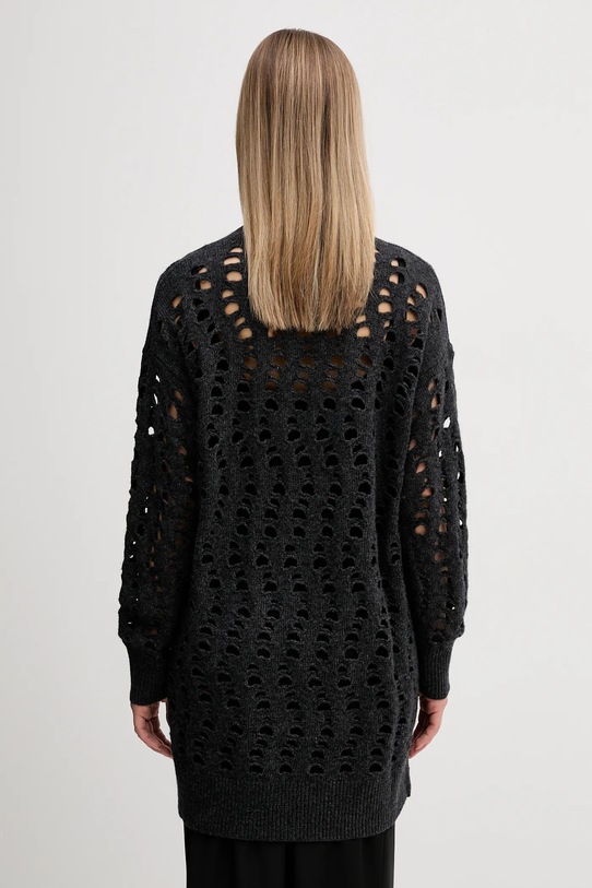 Odzież Sisley kardigan z dodatkiem wełny 1UFLL602W szary