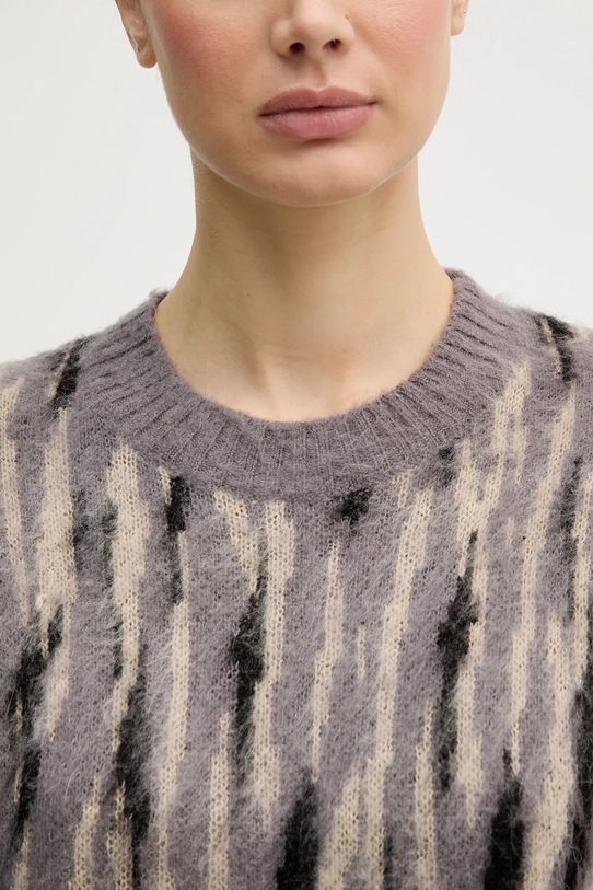 Sisley sweter z dodatkiem moheru 1TQ1L106Z szary