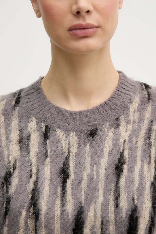 Sisley sweter z dodatkiem moheru 1TQ1L106Z szary