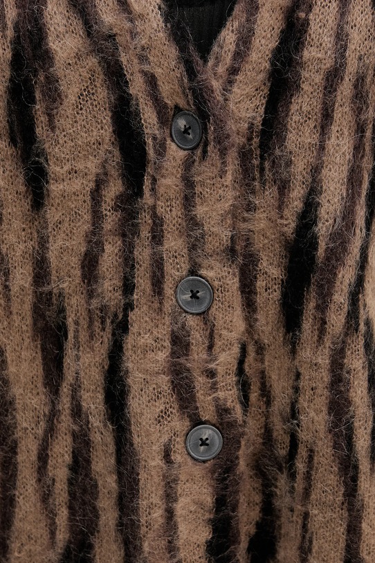 Sisley kardigan z dodatkiem moheru 1TQIL602Y brązowy