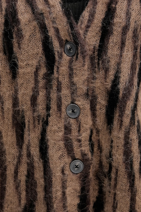 Sisley kardigan z dodatkiem moheru 1TQIL602Y brązowy