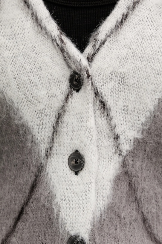 Sisley kardigan z dodatkiem moheru 1TQIL602Y szary