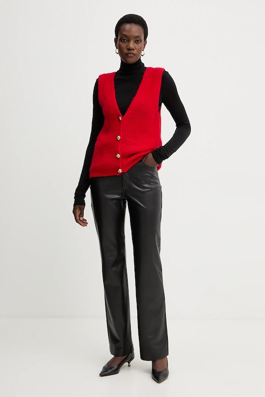 Morgan kamizelka z domieszką wełny MROUGE czerwony AW25