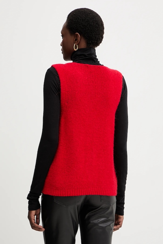 Odzież Morgan kamizelka z domieszką wełny MROUGE czerwony