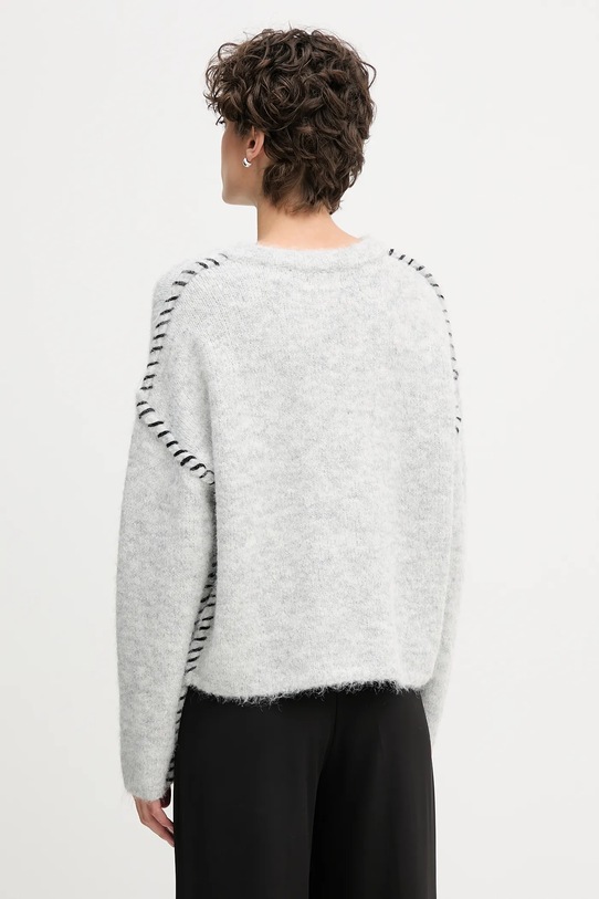 Sandro Ferrone sweter z domieszką wełny S87YBFGAL szary AW25