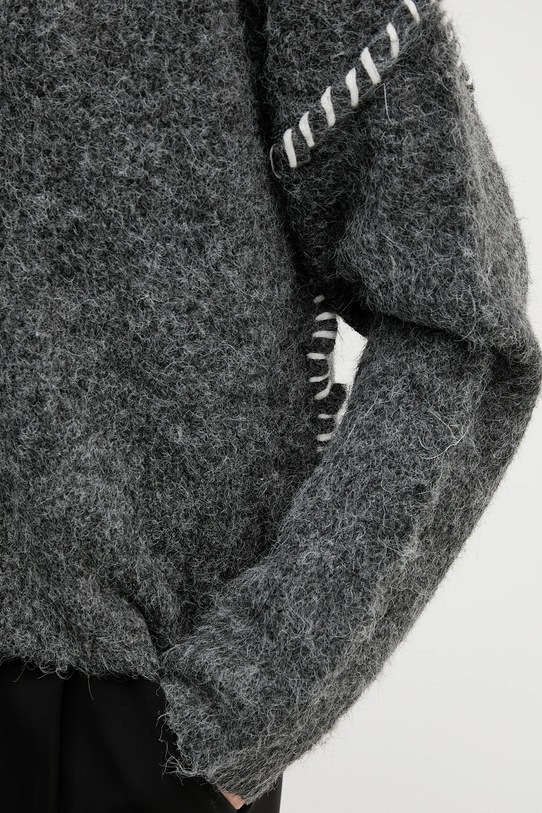 Sandro Ferrone sweter z domieszką wełny S87YBFGAL szary