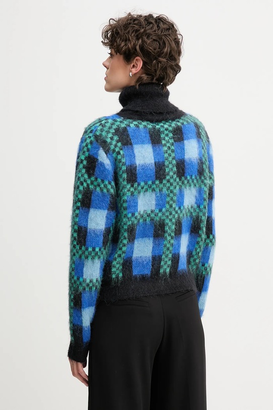 Odzież Sandro Ferrone sweter z dodatkiem wełny S87YBFGAVA niebieski