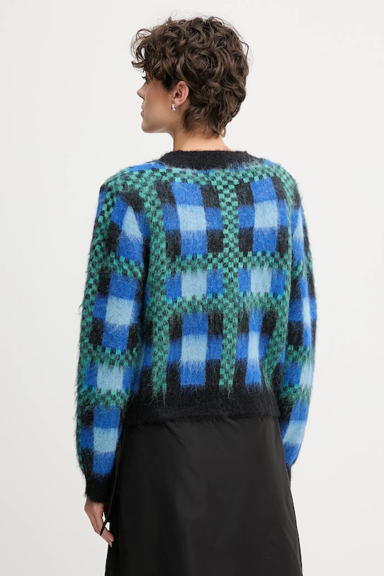 Odzież Sandro Ferrone kardigan z dodatkiem wełny S87YBFGOBBA niebieski