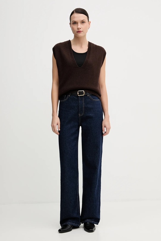 Sandro Ferrone kamizelka wełniana S9YBFNICO brązowy AW25