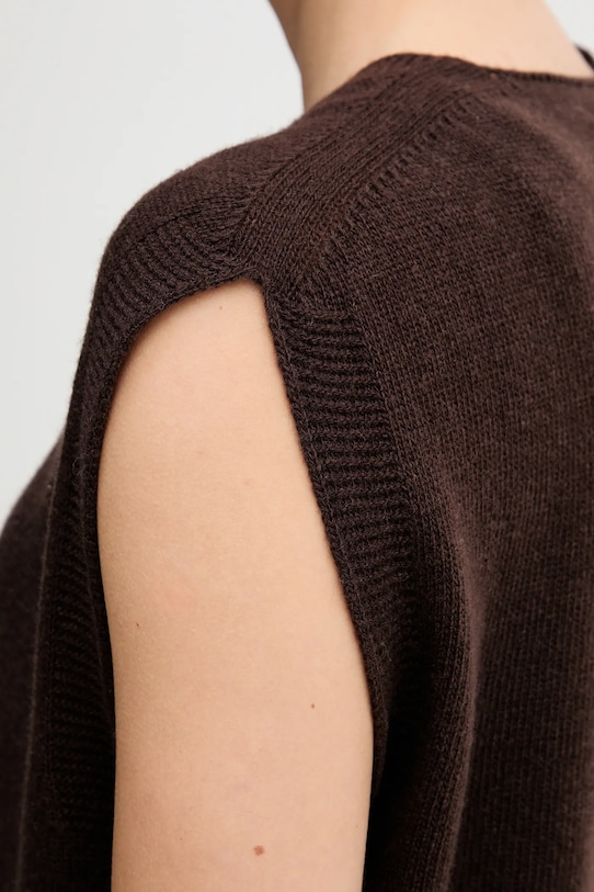 Sandro Ferrone kamizelka wełniana S9YBFNICO brązowy