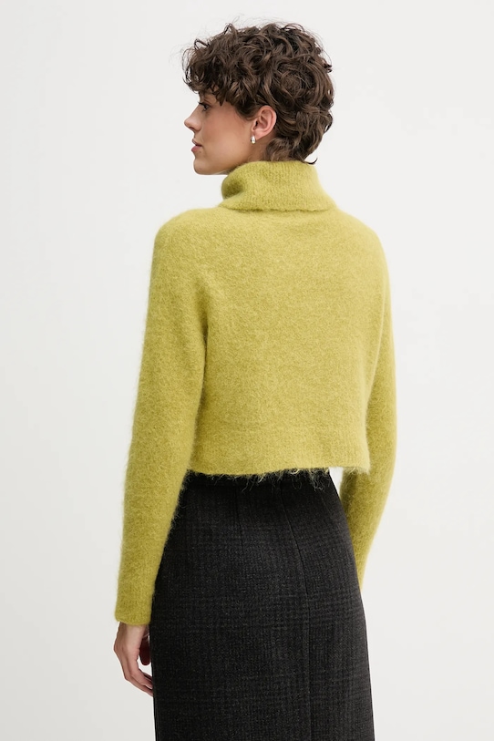 Odzież Sandro Ferrone sweter z dodatkiem alpaki S9YBFNOME zielony