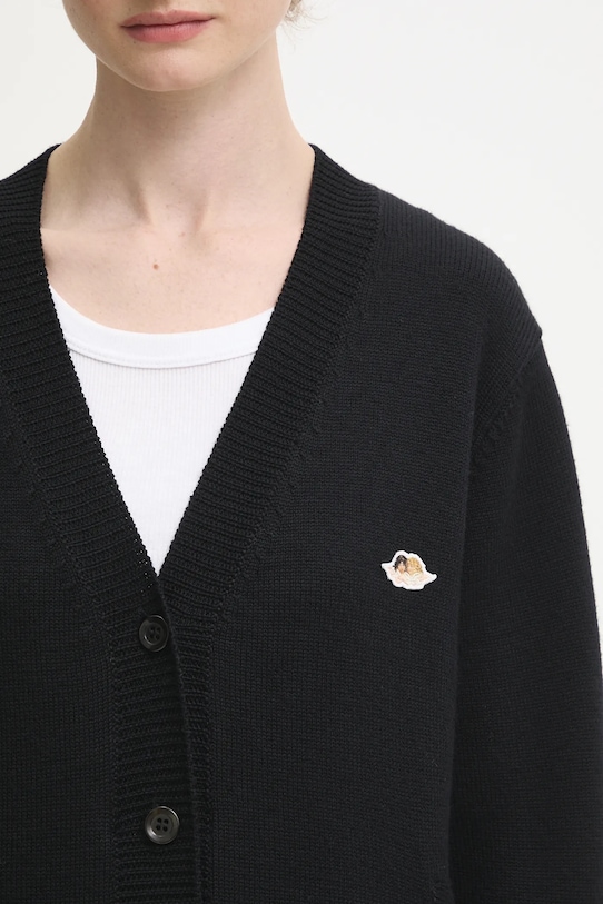 Fiorucci woolen cardigan Angel Patch Merino Wool black W02FPKCA257KN03BK01